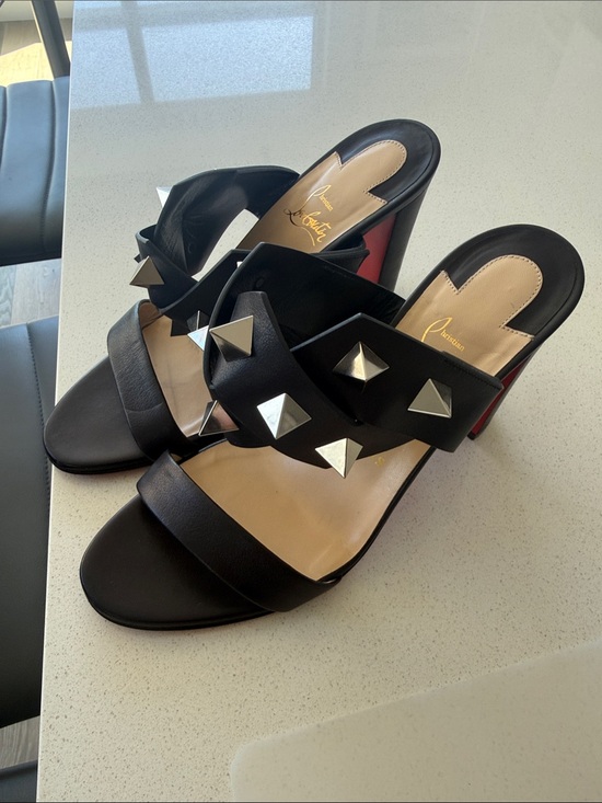 Christian Louboutin Shoes - CHRISTIAN LOUBOUTIN black studded sandals